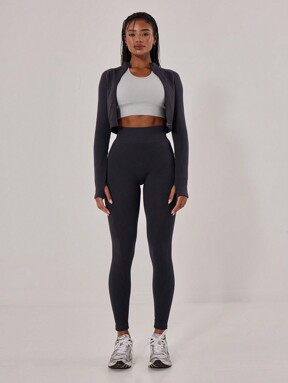 Musera Sport Ribbed High Waist Seamless Active-Wear Leggings Workout Clothes Running Gym Daily Gym Fitness Fall Winter