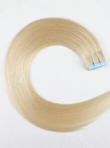 20pcs Straight Tape In 100% Human Hair Extension For Salon Silky Seamless Invisible 613# Bleichblond For Thin Hair Woman Natural Look Top Quality Beige Color Tape In Hair Tape Ins Hair Extensions Halloween Costumes - S613 - View 4
