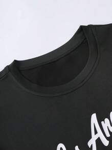 Manfinity RSRT Men's Coconut Tree Print Short Sleeve T-Shirt And Shorts Set