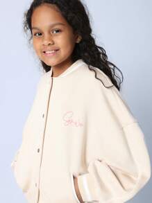 SUMWON Sam Won Studios Varsity Jacke, leichter Druckknopf Jugend Bomberjacke, klassisch athletisch Schule Baseball Frühling Herbst Oberbekleidung