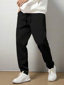 Manfinity Hypemode Heren Casual Effen Kleur Trekkoord Taille Joggingbroek
