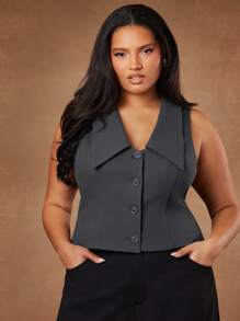 Hauture Áo ba lỗ cổ chữ V khoét sâu màu xám cỡ lớn cho nữ mùa hè, Áo nữ, Áo ba lỗ nữ, Áo crop top nữ, Áo mùa hè, Áo ba lỗ, Áo crop top, Phụ nữ công sở. Dành cho buổi tối hẹn hò, hòa nhạc, biểu diễn, tiệc tùng, câu lạc bộ, lễ hội âm nhạc, Old Money - Xám - Xem 4