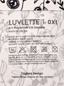 LUVLETTE Plus 3-Pack Basics Floral Patterned Low-Rise Seamless No-Show Women Underwear Briefs - Multicolor - View 10