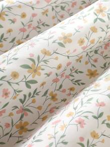 SHEIN Young Girl Ditsy Floral Ruffle Hem Round Neck Cute Sleeveless Dress - Multicolor - View 7