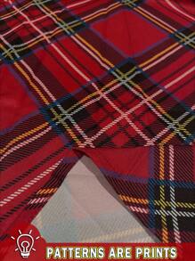 SHEIN LUNE Abito mini a maniche a lanterna con stampa a quadri natalizi, adatto per donne taglia comoda, per autunno/inverno. Abito a quadri da donna, abito a quadri rosso, abito con stampa a quadri, adatto per feste di Capodanno, abbigliamento invernale da donna, abito invernale da donna, abito di Capodanno, abiti di Capodanno da donna, Capodanno donna, abito da festa, abiti da festa per donna, abiti eleganti da donna, abito rosso da donna, quadri