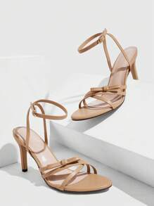 CUCCOO SZL Women's Fashionable Sexy High Heel Sandals, Suitable For Party Occasions Spring Break Easter Prom Heels - Brown - View 5