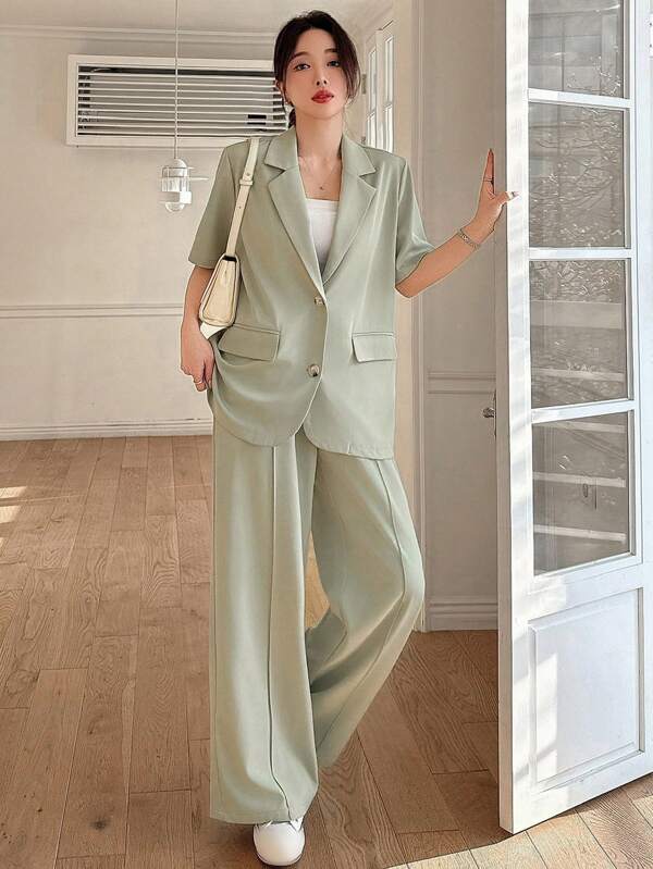 DAZY Women's Summer New Vintage Loose Casual Practical Suit Set