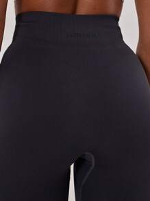 Musera Sport Ribbed High Waist Seamless Active-Wear Leggings Workout Clothes Running Gym Daily Gym Fitness Yoga Pilates Casual - Navy Blue - View 6