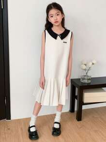 DAZY Tween Girl Casual Dress - White - View 3