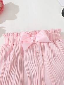 Young Girls Casual Solid Pink Color Leggings, Versatile For Outings And Comfortable Loungewear - Pink - View 6