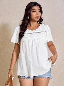 Elaquor Plus Size Casual Minimalist Daily Wear Shirt