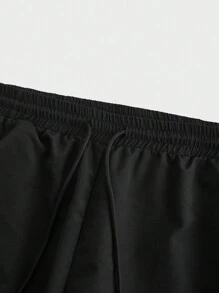 Manfinity VCAY Plus Size Men's Casual Loose Woven Long Pants - Black - View 8