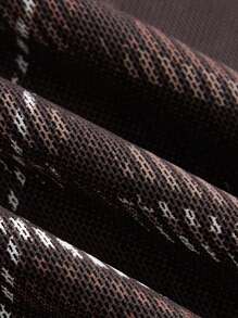 SHEIN EZwear Women's Knitted Plaid Net Mesh Mermaid Hem Skirt, Elegant