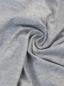 SHEIN LUNE Plus Size Vrouwen Effen Kleur Uitgesneden Zoom Twist Asymmetrisch Casual T-shirt