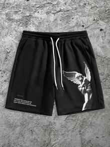 Manfinity VCAY Pantalones cortos casuales para hombres, estilo minimalista para uso diario