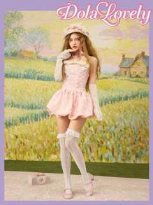 Dola Lovely Round Toe Bow Decor Slingback High Heel Pumps, Fashionable Women Dress Shoes Spring Shoes Spring Break Easter