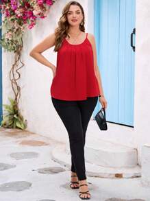 SHEIN Clasi 多件装优雅黑色、白色、红色大码女式吊带背心，夏季上衣，春季女装 - 彩色 - 查看 7