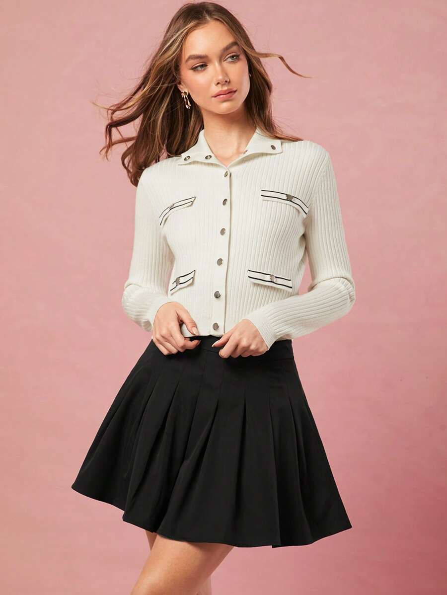 Enchnt 女式单排扣长袖休闲开衫，秋冬款