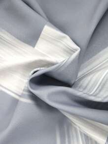 Manfinity Swimmode Men's Geometric Print Raglan Sleeve Surfing T-Shirt Man Swim Trunks,Hawaiian - Grey - View 8