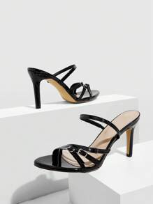CUCCOO SZL Women's Fashionable Sexy Minimalist Versatile High Heel Sandals Spring Shoes Spring Break Easter Prom Heels - Black - View 1