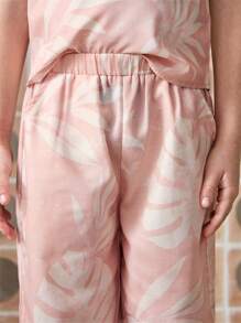 Young Boys Vacation Leaf Print Loose Pants - Multicolor - View 5