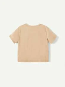 Cozy Pixies Bộ 2 món/bộ áo thun cổ tròn tay ngắn màu tương phản cho bé trai/gái và quần short thể thao - Nhiều màu - Xem 2