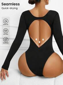 Slayform 无缝高弹性工字背黑色运动紧身衣