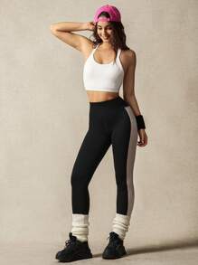 VARSITIE White Tight Hollow Back Women Sports Bras