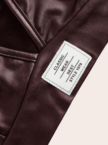 Coolane Women's Fashion Beaded Decorative PU Spaghetti Strap Tank Top - Brown - View 3