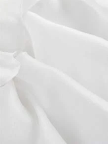 SHEIN MOD White Dreamy Romantic Elegant Multi-Layer Tulle Dress With Tiered Ruffle Trim And Bow Decor, Suitable For Date, Party, Holiday, Tea Party, Birthday,Valentine's Day,Summer Outfits For Women,Beach Outfits For Woman,Rave Outfits Festival,Vacation Outfits Woman,Festival Outfits For Women,Easter Outfits Women,Date Night Outfits Women