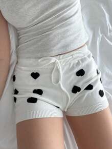 SHEIN EZwear 女士休闲毛衣裤套装，简约时尚，适合日常穿着 - 白色 - 查看 7