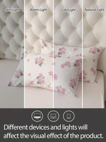 1pc 100% Polyester Floral Pattern Envelope Pillow Cover, No Filling - Multicolor - View 4