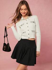 Enchnt 女式单排扣长袖休闲开衫，秋冬款