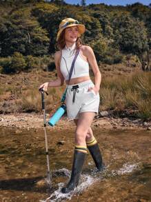 Women's Minimalist & Fashion Sports Bra, For Casual Daily Wear - White - View 3