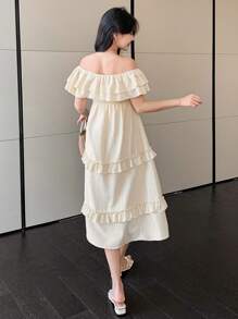 DAZY New Summer Women Sundress With Off Shoulder Design, Long Dress,Ruffle,Casual Women Dresses