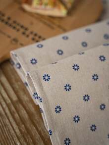 Chemin de table de style ferme américain rectangulaire, imprimé fleurs de marguerites bleues, nappe multifonctionnelle pour fêtes quotidiennes, anniversaires, convient pour toutes les saisons - Bleu azur - Voir 5