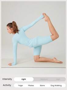 GLOWMODE FeatherFit™ 方领长袖 T 恤 - 水藍色 - 查看 6