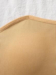 Teen Girls 3pcs Tube Top Set, Comfortable & Non-Slip With Padded Bra, Simple Design