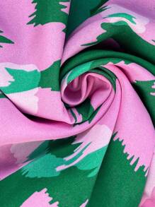 EMERY ROSE Blusa con mangas con volantes y estampado de mariposas para vacaciones de primavera/verano de mujer - Multicolor - Ver 7