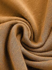 Coolane 女孩复古日常穿着图案水洗垃圾短款上衣 - 黃色 - 查看 4