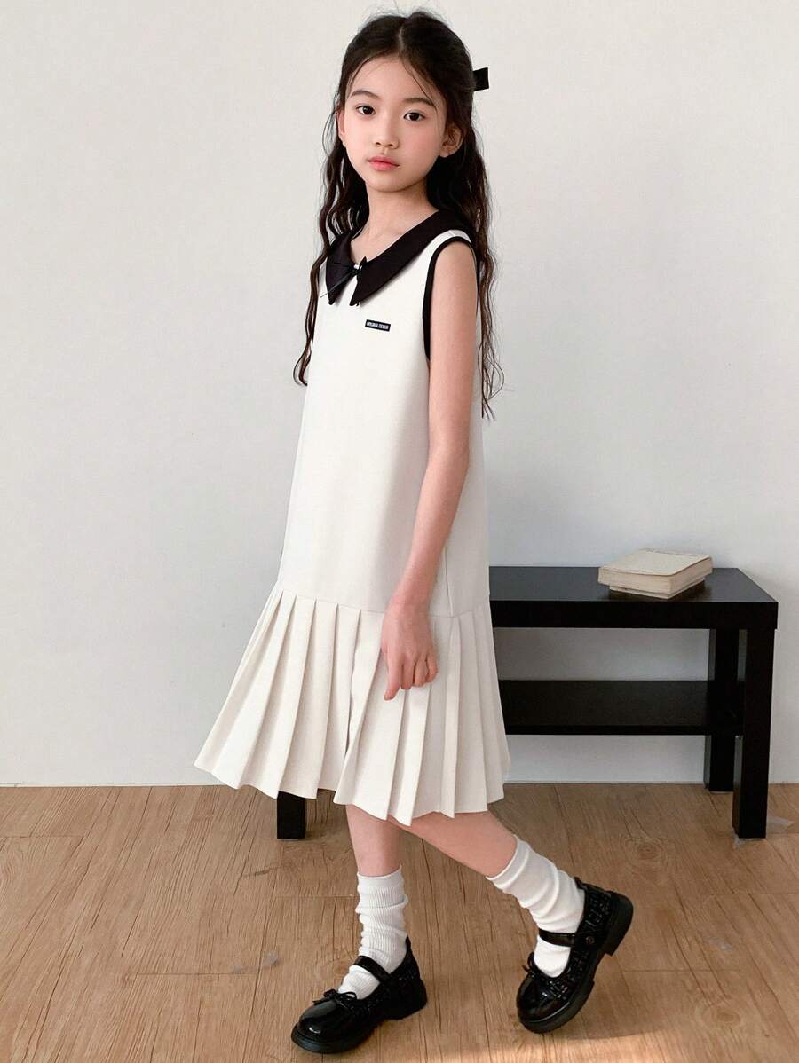 DAZY Tween Girl Casual Dress - White - View 1