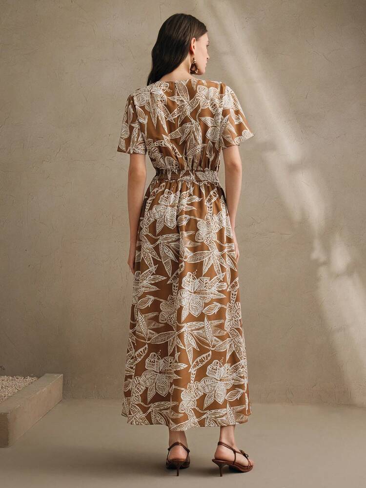 Women New Bohemian Style Floral Print Maxi Dress, Spring, Summer, Easter, Festival, Boho