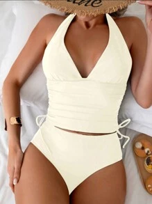 SHEIN Swim 女士春假吊带背带比基尼上衣