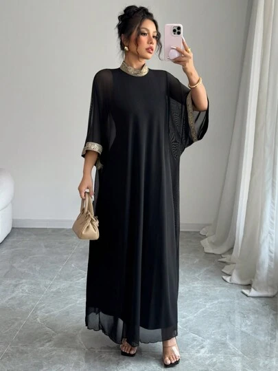 Elenzga Women's Solid Color Simple Fashion Casual Daily Dress