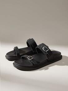 Solecia 女士舒适厚底一脚蹬凉鞋，适合秋季户外、沙滩、休闲穿着