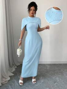 Elenzga Women's Solid Color Bubble Textured Casual Shift Dress