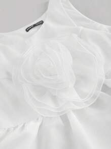 SHEIN MOD 3D Floral Decor Doll Shaped Tank Top, Suitable For Date, Party, Holiday, Tea Party, Birthday,Valentines,Vacation Woman,Summer For Women,Beach For Woman,Mardi Gras,Summer Tops Women, Rave Festival