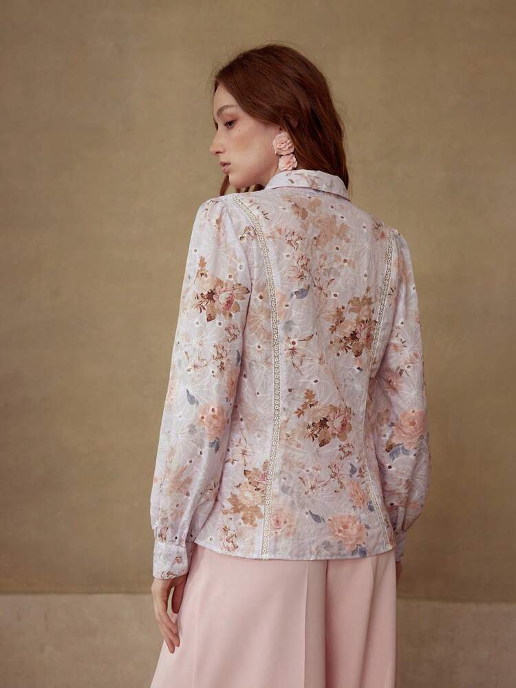 FLORAL PRINT BUTTON UP SHIRT