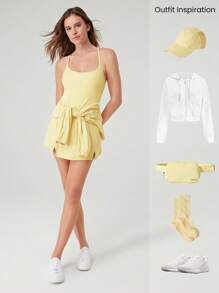 GLOWMODE FeatherFit™-Air Elevate A-Line Built-In Peekaboo Short Pocket Mini Slip Dress Low Impact Daily Summer Quick Dry Moisture Wicking