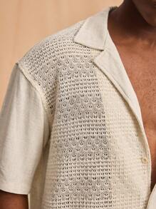 Forever 21 Men Solid Shirt, Boho , Vacation , Plain - Apricot - View 3